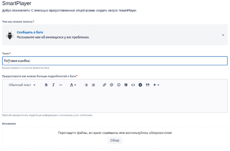 Файл:Пример заполняемых данных об ошибке.png